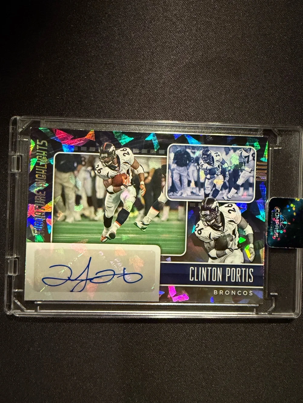 2022 Panini Prizm Clinton Portis Autographed Signature Highlights Card